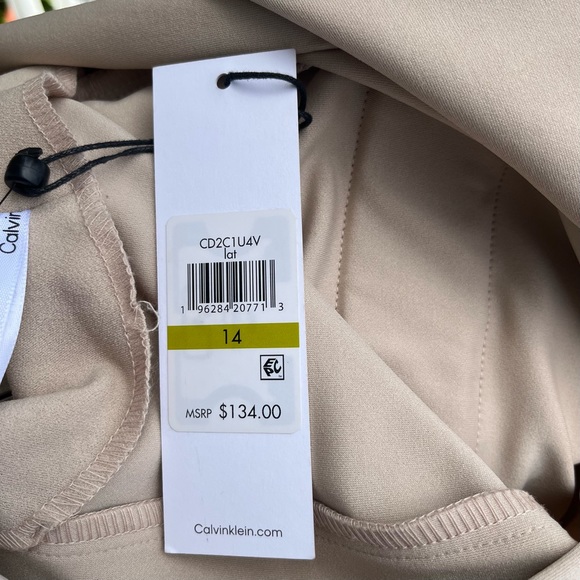 NWT! Calvin Klein belted sheath dress! - Picture 7 of 7